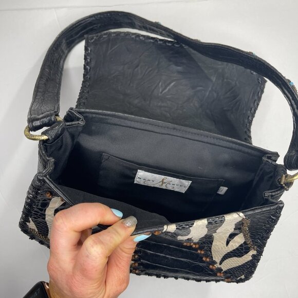 Mary Frances Beaded Bag Animal Zebra Print​​​ - Picture 7 of 14